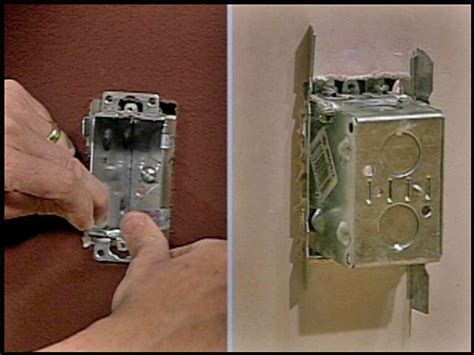 how to install an electrical box with no stud|putting electrical box existing drywall.